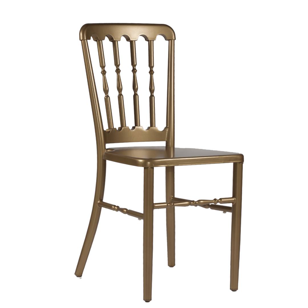 Black Classic Versailles Napoleon Chair Aluminum