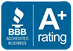 BBB Accredited Business with A+ rating badge