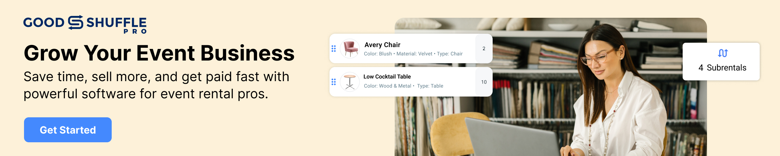 Manage and grow your event business with Goodshuffle Pro
